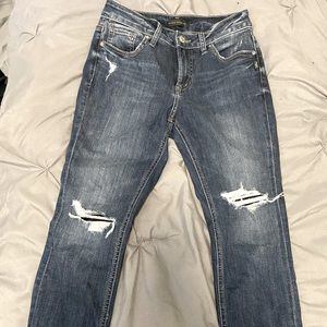 Ladies Silver Jeans